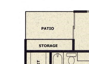 1 bedroom 1 bathroom floor plan at Wellington Estates in San Antonio, TX